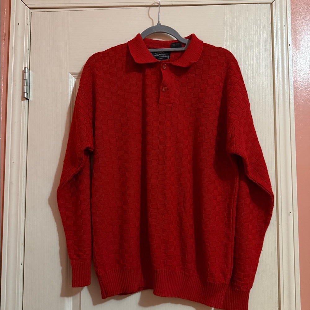 Vintage Sears Red Polo Sweater